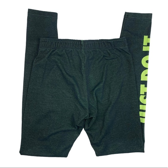 NIKE Dark Green Just Do It Logo Leggings - Picture 3 of 7
